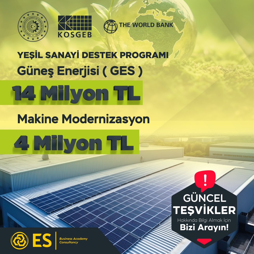 Yeşil Sanayi Destek Programı Açıklandı !